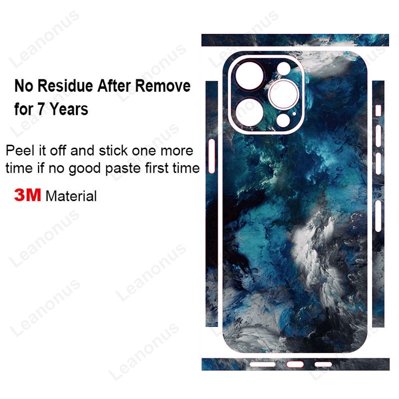 Màu Sắc Phù Hợp Với Decal Da Tương Thích Cho iPhone 13 Pro Max Mini Mặt Sau Bảo Vệ Màn Hình Bìa Phim 3M Bọc Nhiều Màu Sắc Miếng Dán