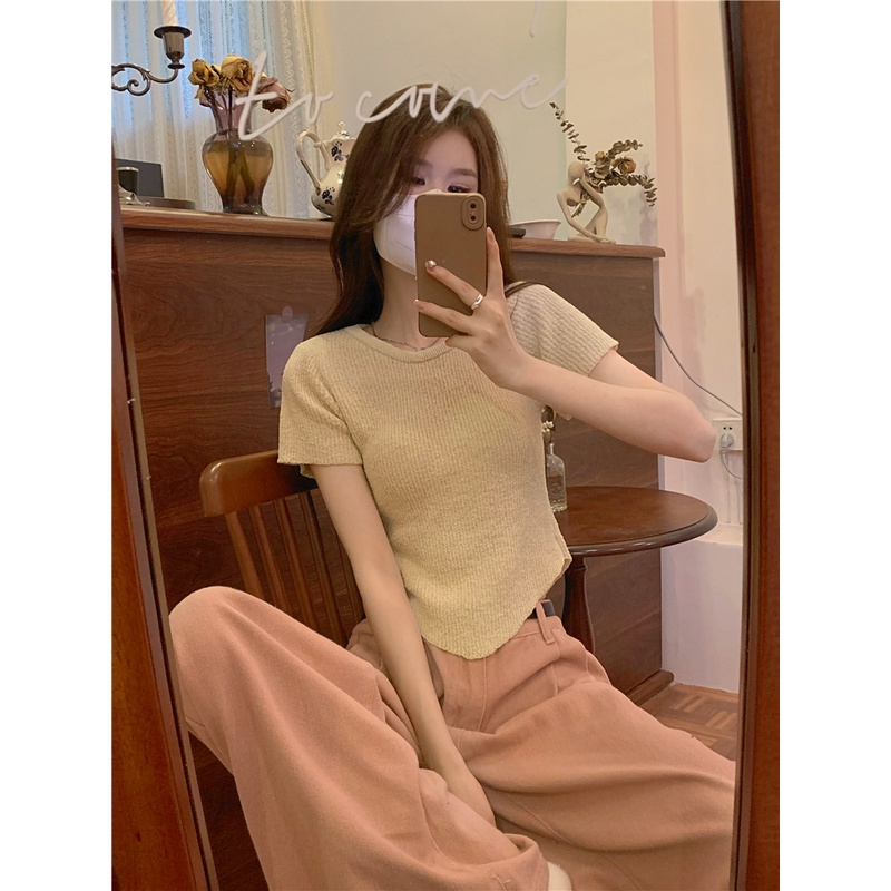 Áo Thun Tay Ngắn Thiết Kế Đơn Giản Thời Trang Mùa Hè Cho Nữ