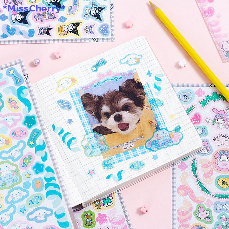 Miếng Dán Trang Trí Laptop / Điện Thoại Hình Cinnamoroll Kuromi My Melody Dễ Thương Mới