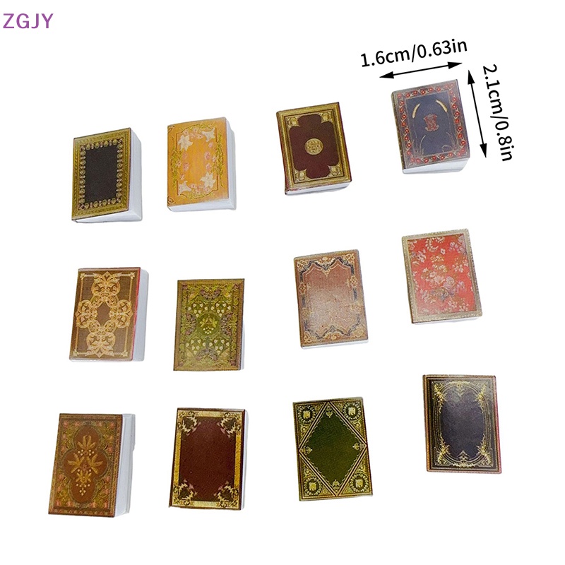 Set 12 Mô Hình Cuốn Sách 1: 12 Dùng Để Trang Trí Nhà Búp Bê Mới