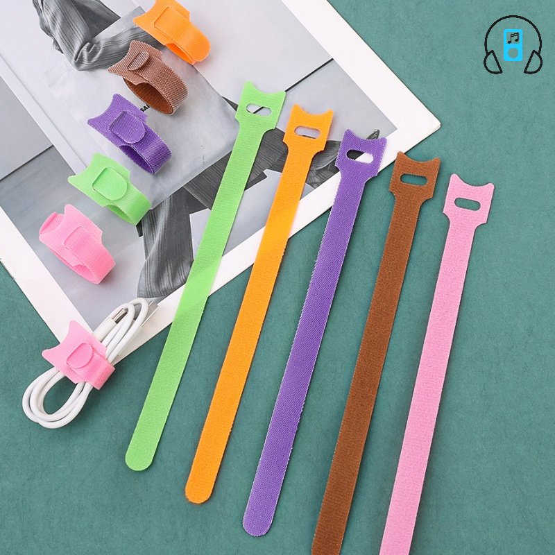 Set 10 Dây Cáp Dữ Liệu Tự Dính Hình Chim Cú Màu Sắc Ngọt Ngào Đa Năng