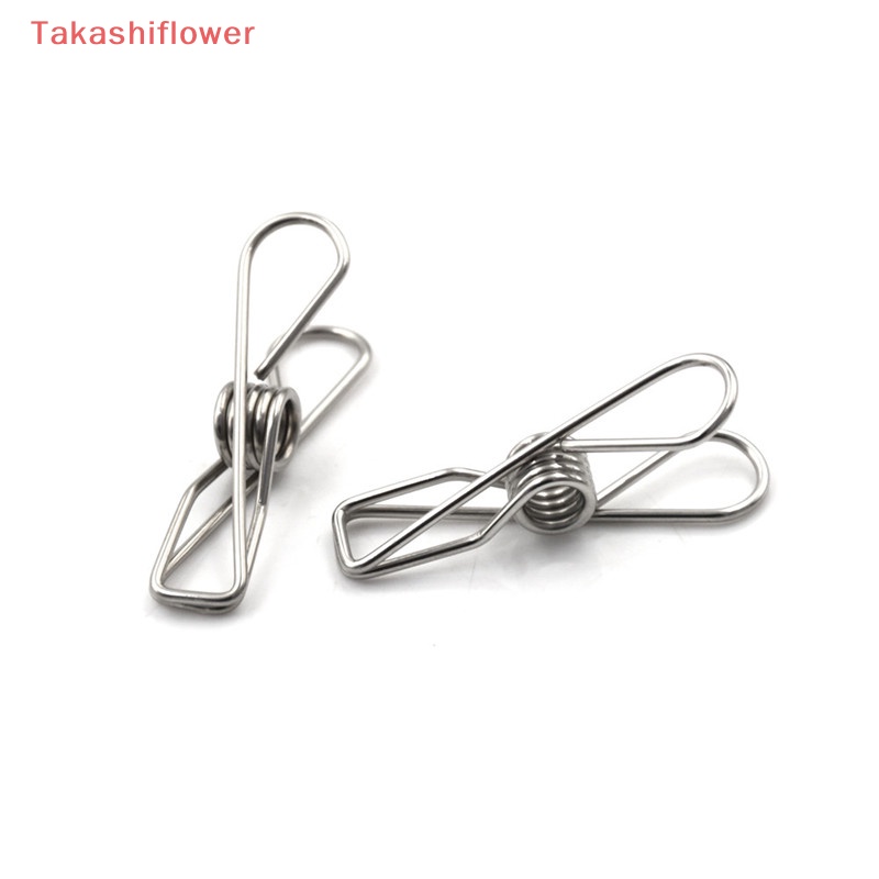 Set 10 Kẹp Treo Quần Áo Bằng Thép Không Gỉ Chất Lượng Cao