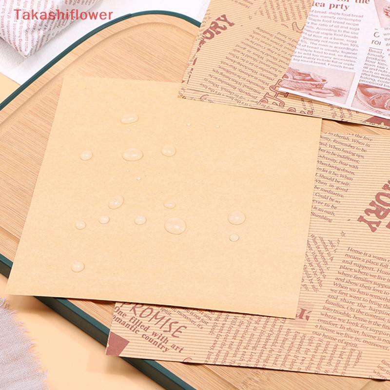 Set 100 Túi Giấy Đựng Bánh Mì / Hamburger Chống Thấm Dầu Tiện Dụng