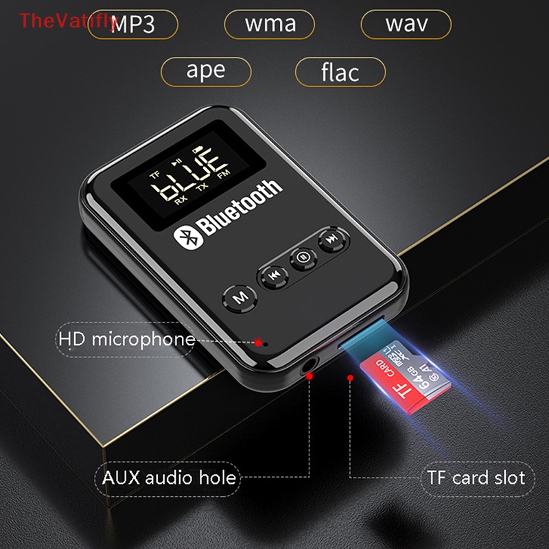 Thiết Bị Truyền Nhận Tín Hiệu Bluetooth 5.0 Có Đèn LED Cho Loa Xe Hơi