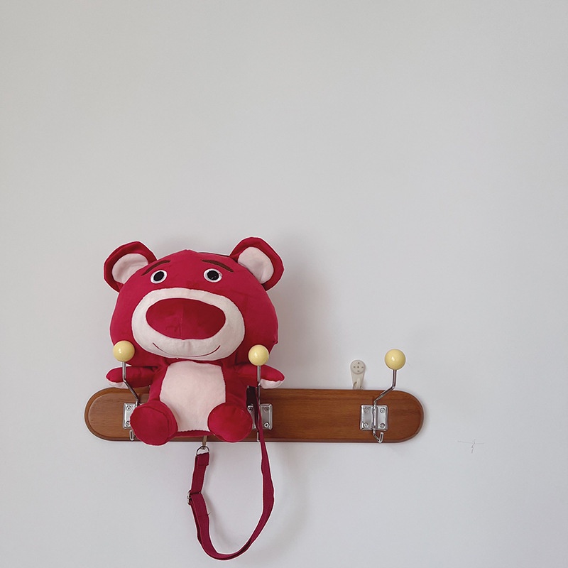 Ba Lô Đi Học Cỡ Lớn Thoáng Khí Chống Thấm Nước In Họa Tiết Gấu / Dâu Tây Xinh Xắn Thời Trang Cho Bé