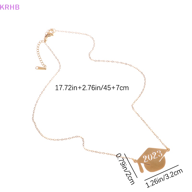1 Vòng cổ Mặt Hình Nón Tốt Nghiệp Màu Vàng / Bạc KRHB 2023 Mới