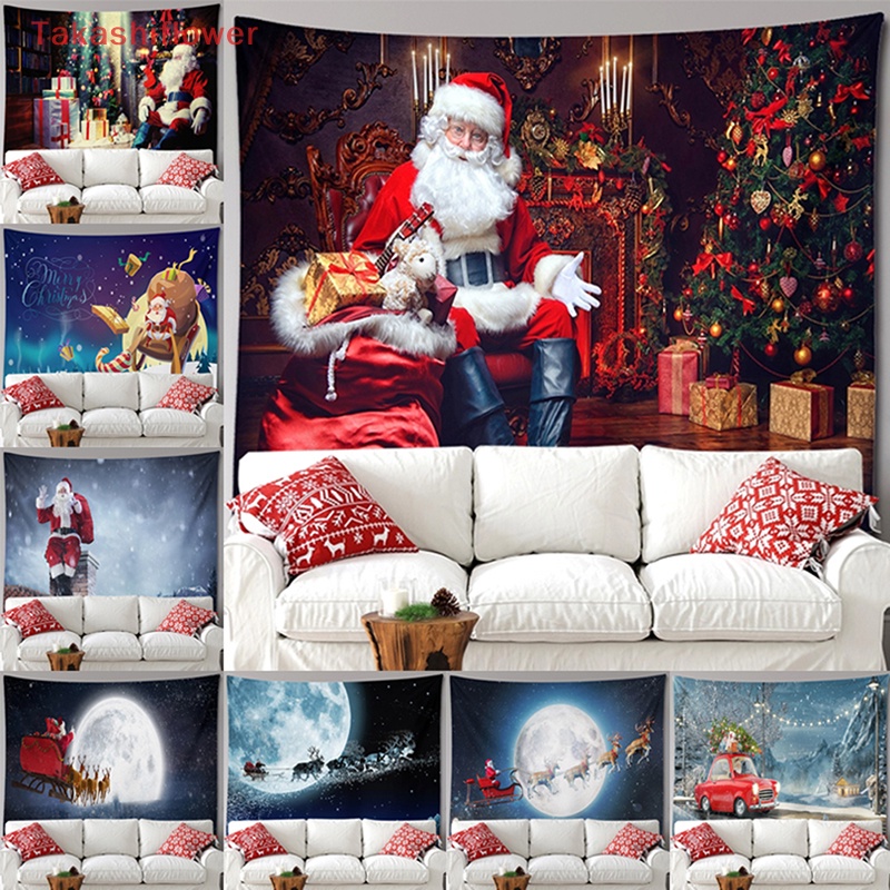 Thảm Treo Tường Trang Trí Chủ Đề Giáng Sinh 100 * 75CM