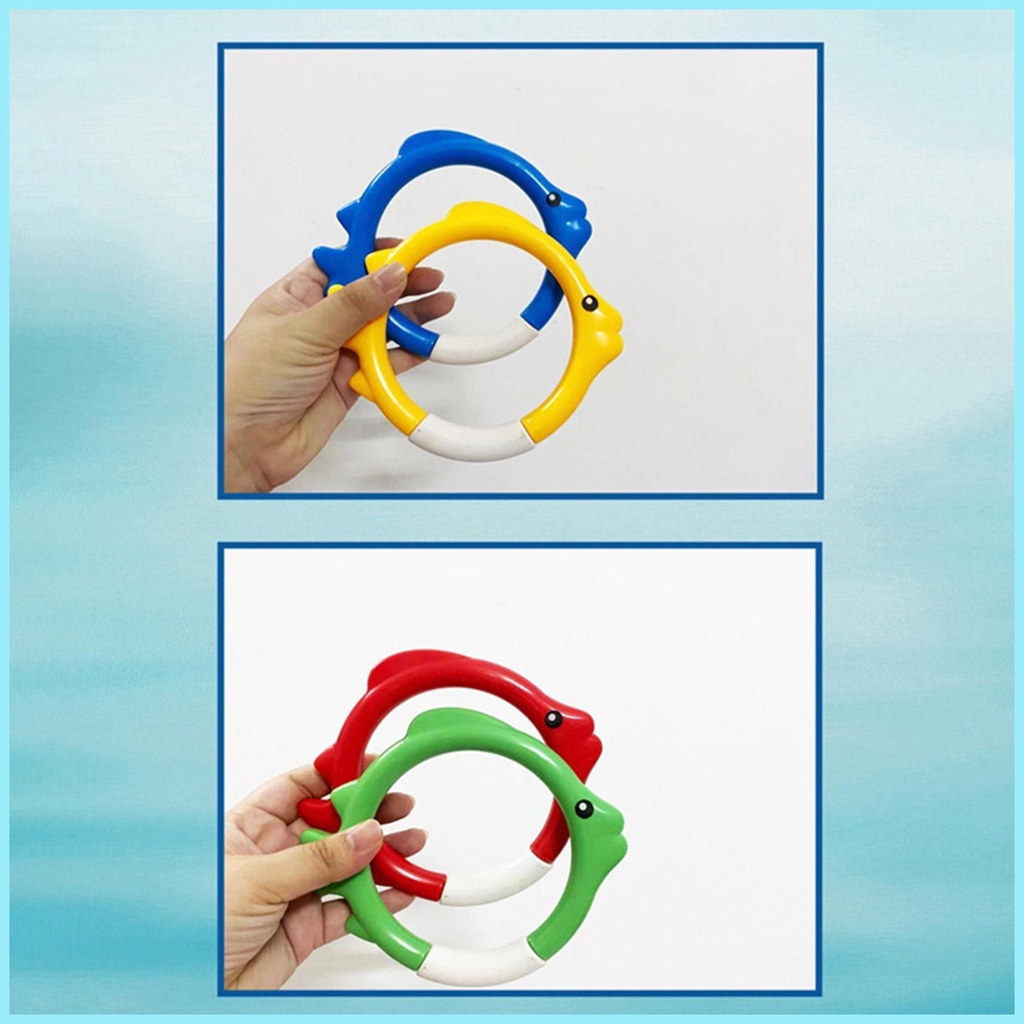 Set 4 Vòng Đồ Chơi Lặn Biển Nhiều Màu Sắc Cho Bé