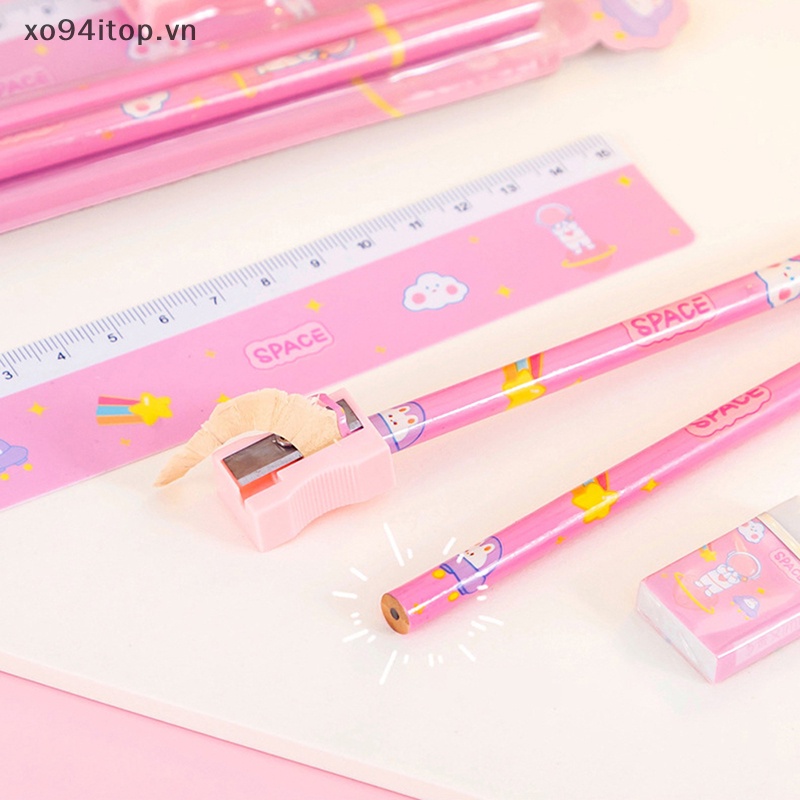 1 Set Bút Chì Họa Tiết Hoạt Hình Dễ Thương Dành Cho Học Sinh
