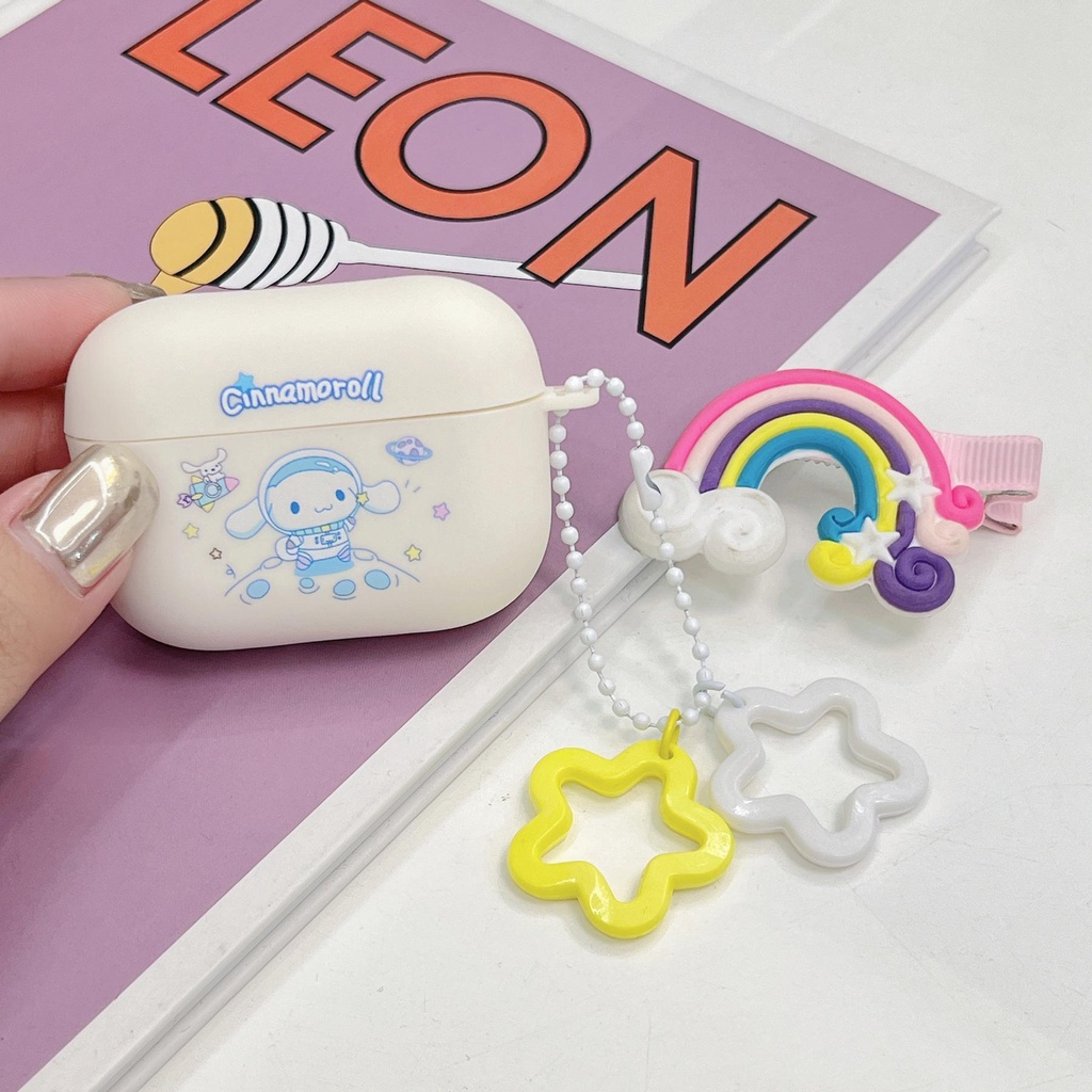 Vỏ Bảo Vệ Hộp Sạc Tai Nghe AirPods 1 2 3 Pro2 2022 Bluetooth Không Dây Chất Liệu Silicon Tpu Mềm Chống Trầy Xước Hình Phi Hành Gia Kuromi Hoạt Hình Dễ Thương