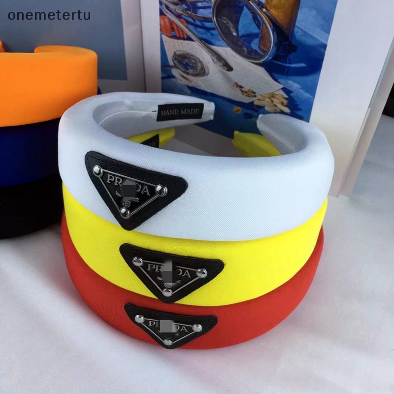 Onemetertu Băng Đô Mút Dày Hình Tam Giác Bản Rộng Đa Năng Phụ Kiện Tóc Đa Năng EN