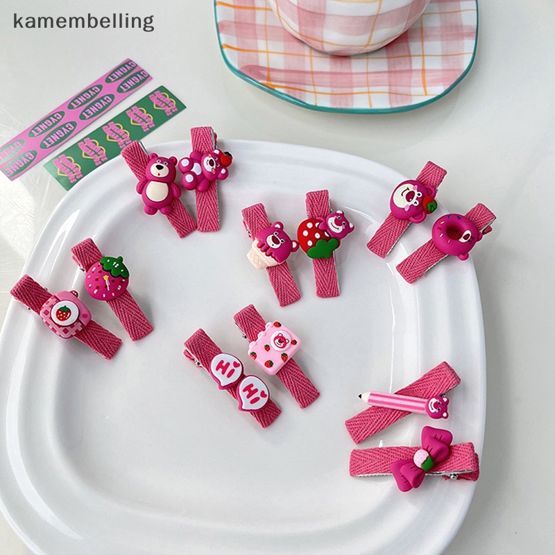 1 Kẹp Tóc Hình Chú Gấu / Trái Dâu / Cua Dễ Thương Cho Bé Gái