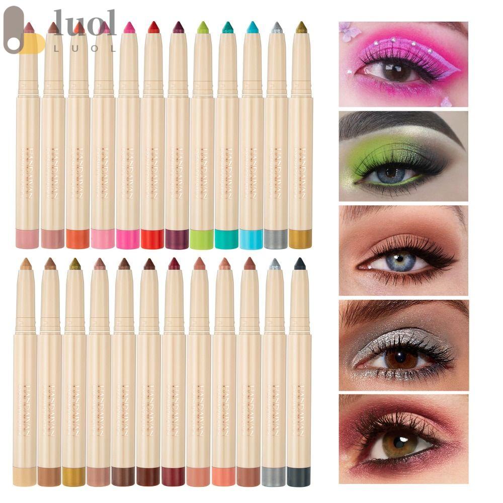 Set 12 Phấn Mắt Dạng Thỏi Lấp Lánh Nhung Mịn