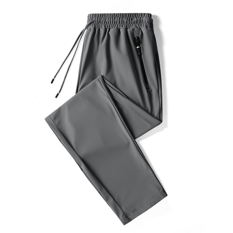 [GYMen]  Quần Legging Thể Thao Vải Lụa Lạnh Mỏng Dáng Rộng Nhanh Khô Thời Trang Mùa Hè Cho Nam