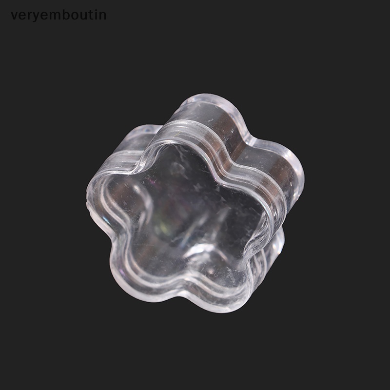 Set 10 Hũ Nhựa Rỗng Trong Suốt Mini Hình Bông Hoa Đựng Kem Tiện Lợi