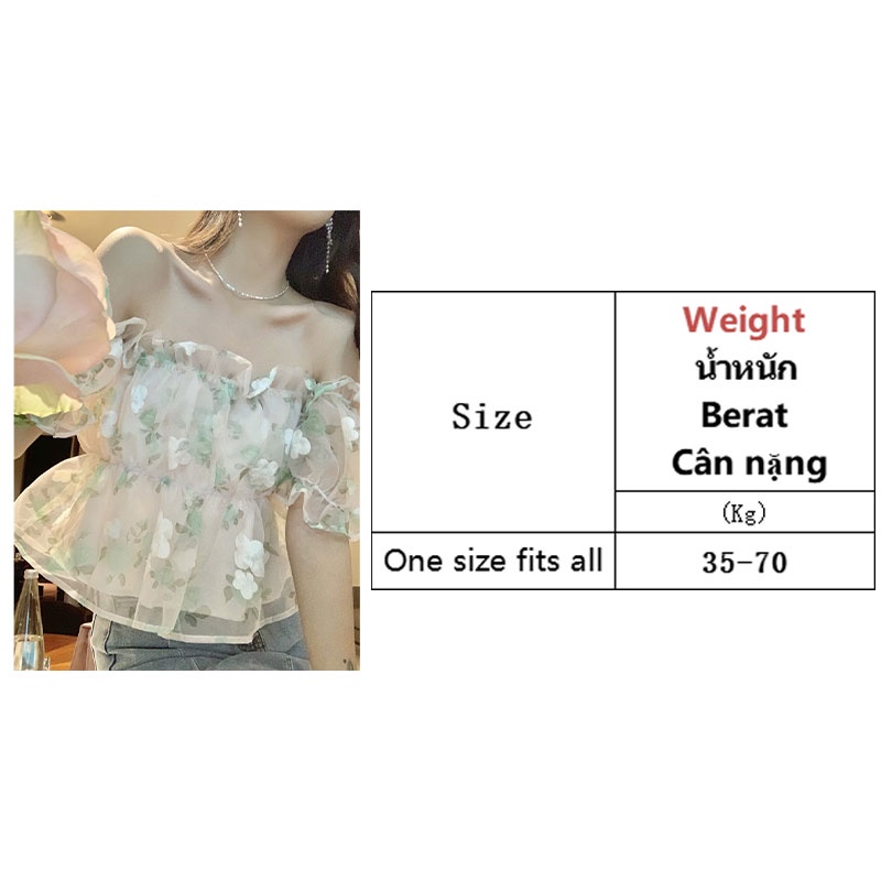 Áo Voan Hoa Tay Phồng Thời Trang 2023 Dành Cho Nữ