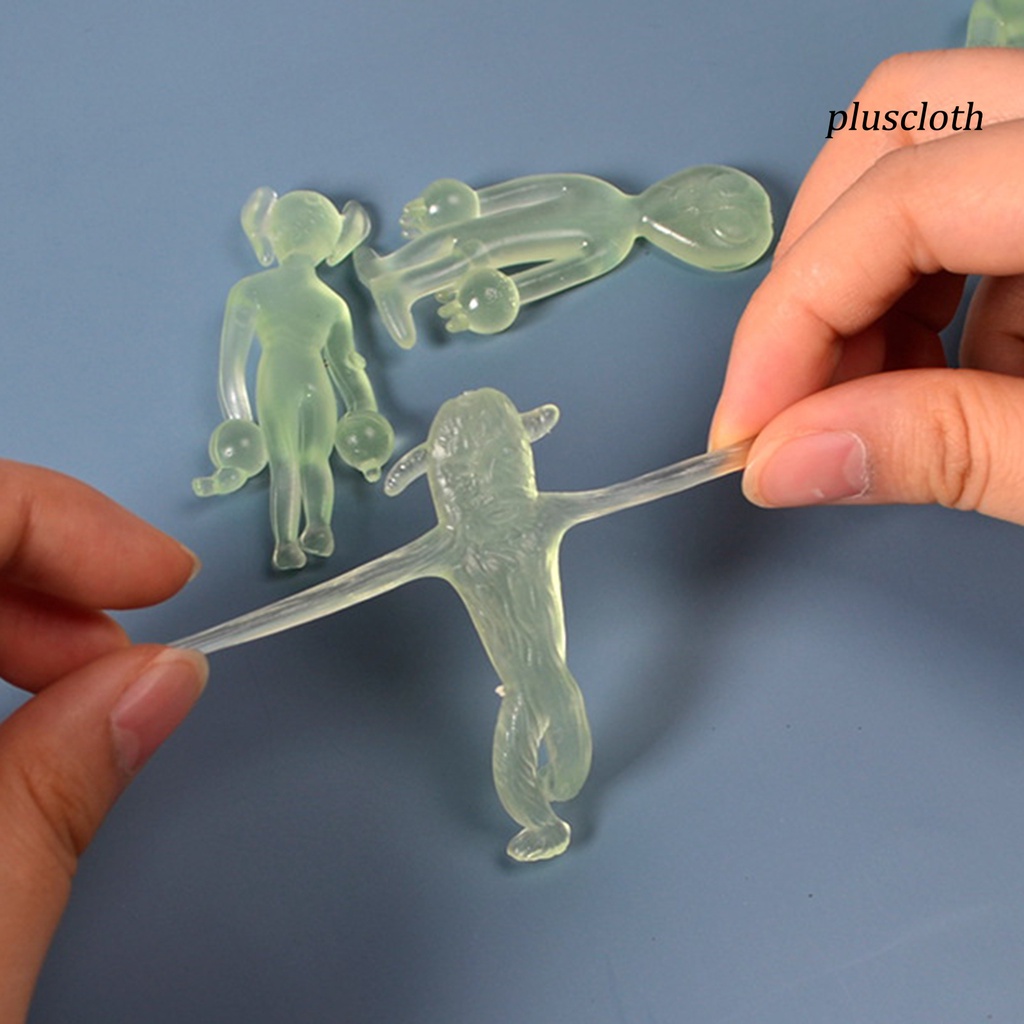 &lt; Plus &gt; Set 10 Đồ Chơi Hình Người Ngoài Hành Tinh Mềm Mại Phục Hồi Nhanh Chóng Vui Nhộn TPR Làm Quà Tặng Sinh Nhật