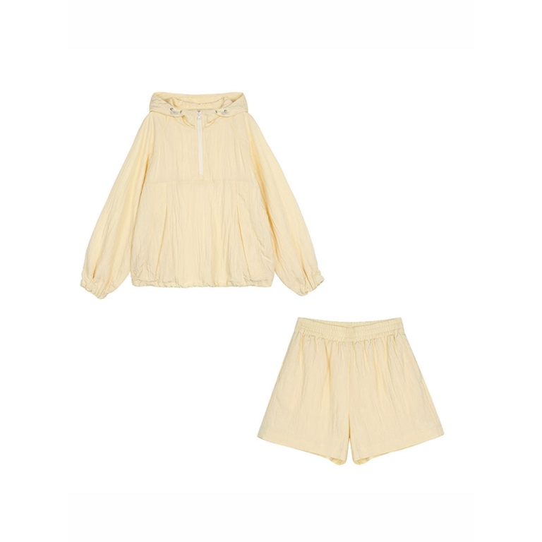 Bộ Áo Khoác Chống Nắng Dáng Rộng Phối Quần Short Chữ a Thời Trang Mùa Hè Cho Nữ