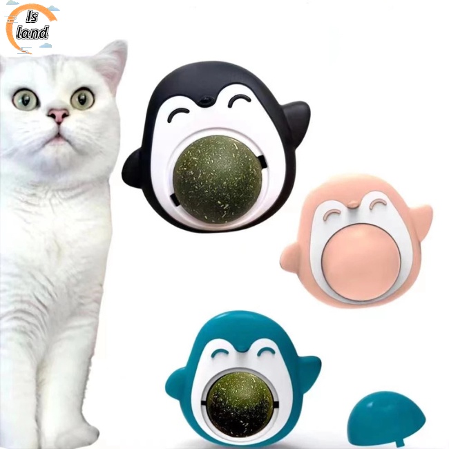 Đồ Chơi Bóng Xoay 360 Độ Hình Chim Cánh Cụt Cho Mèo Cưng
