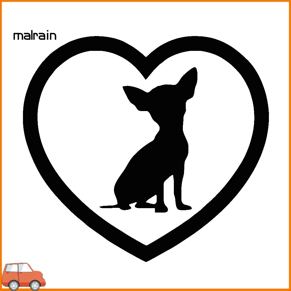 Đề Can Phản Quang Hình Chó Chihuahua Dễ Thương Dán Trang Trí Thân / Cửa Sổ Xe Hơi