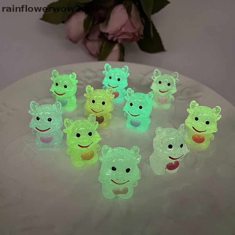 Set 2 Rồng Mini Bằng Nhựa Phát Quang Trang Trí Sân Vườn