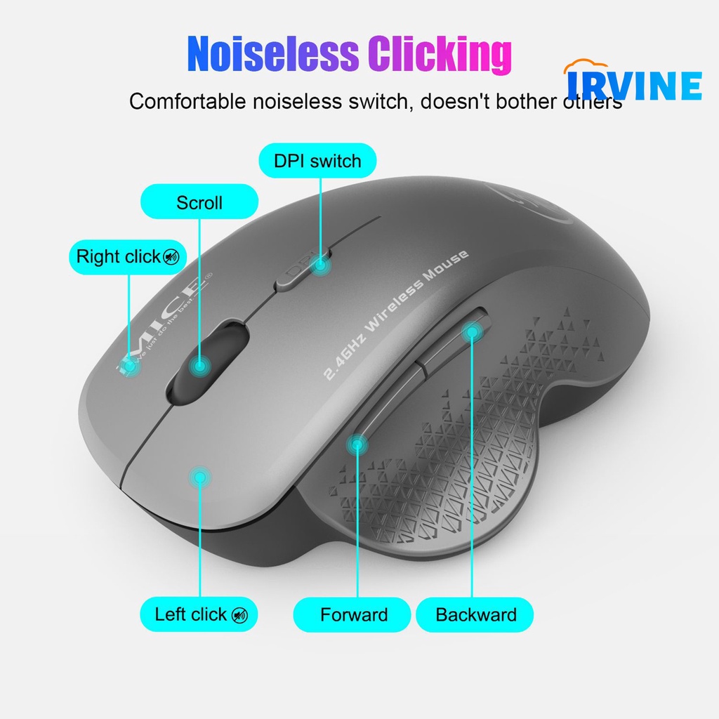 Chuột Không Dây IMICE G6 2.4GHz ABS Kết Nối Không Dây Cho Máy Tính