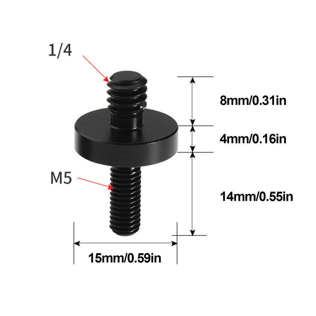 Adaptor Sturdy 1/4&quot; Male To M5 Tripod Parts For Camera 1/4 [Q/8]