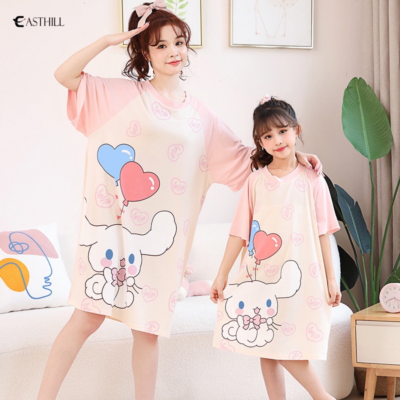 Đồ ngủ In Hoạt Hình Kuromi Cinnamoroll Dễ Thương Thời Trang Xuân Hè Cho Bé