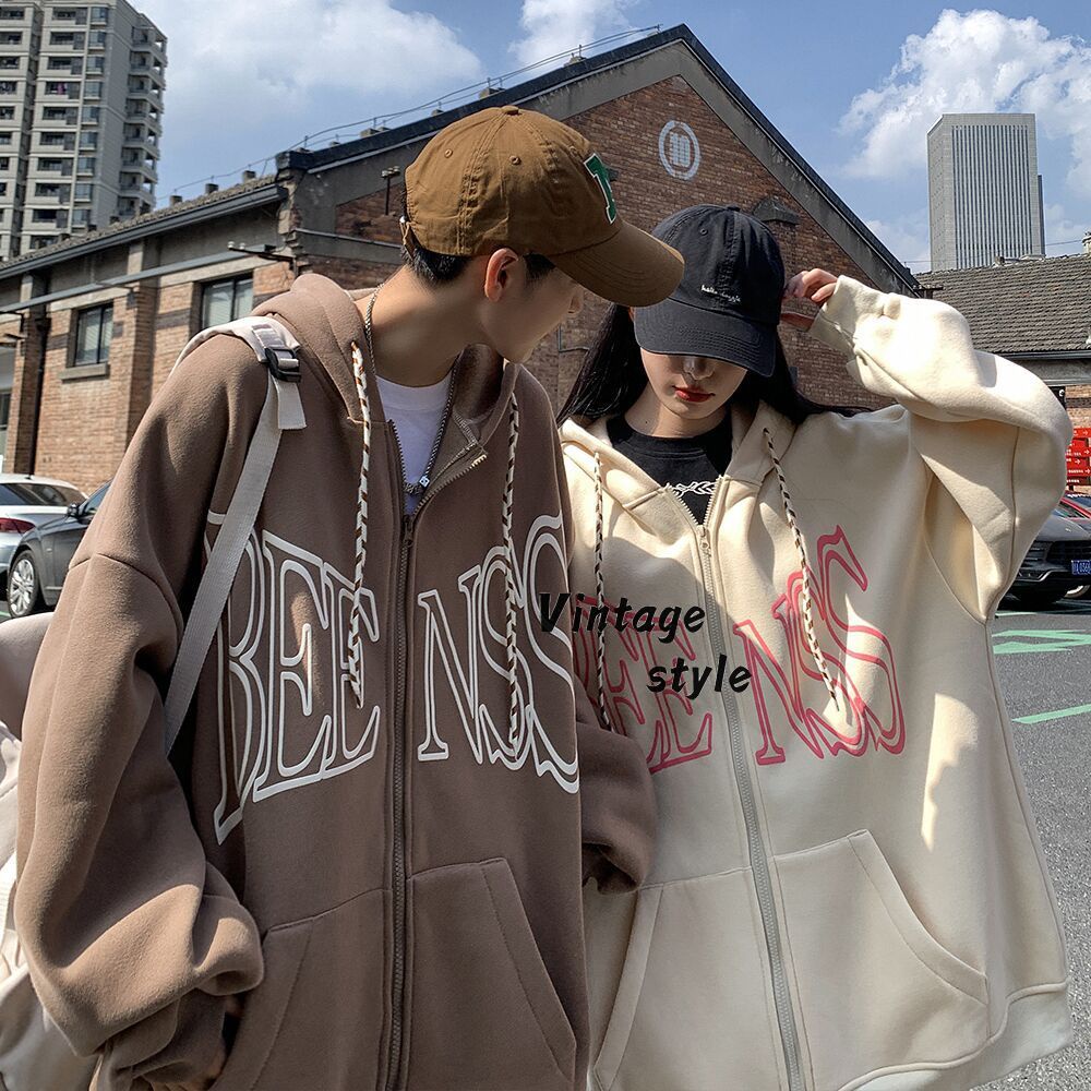 Vòng Đeo Tay Phong Cách Cổ Điển|Áo Khoác cardigan Phối Nhung Dày Dặn In Chữ Phong Cách Mỹ Cổ Điển Thời Trang Cho Nam
