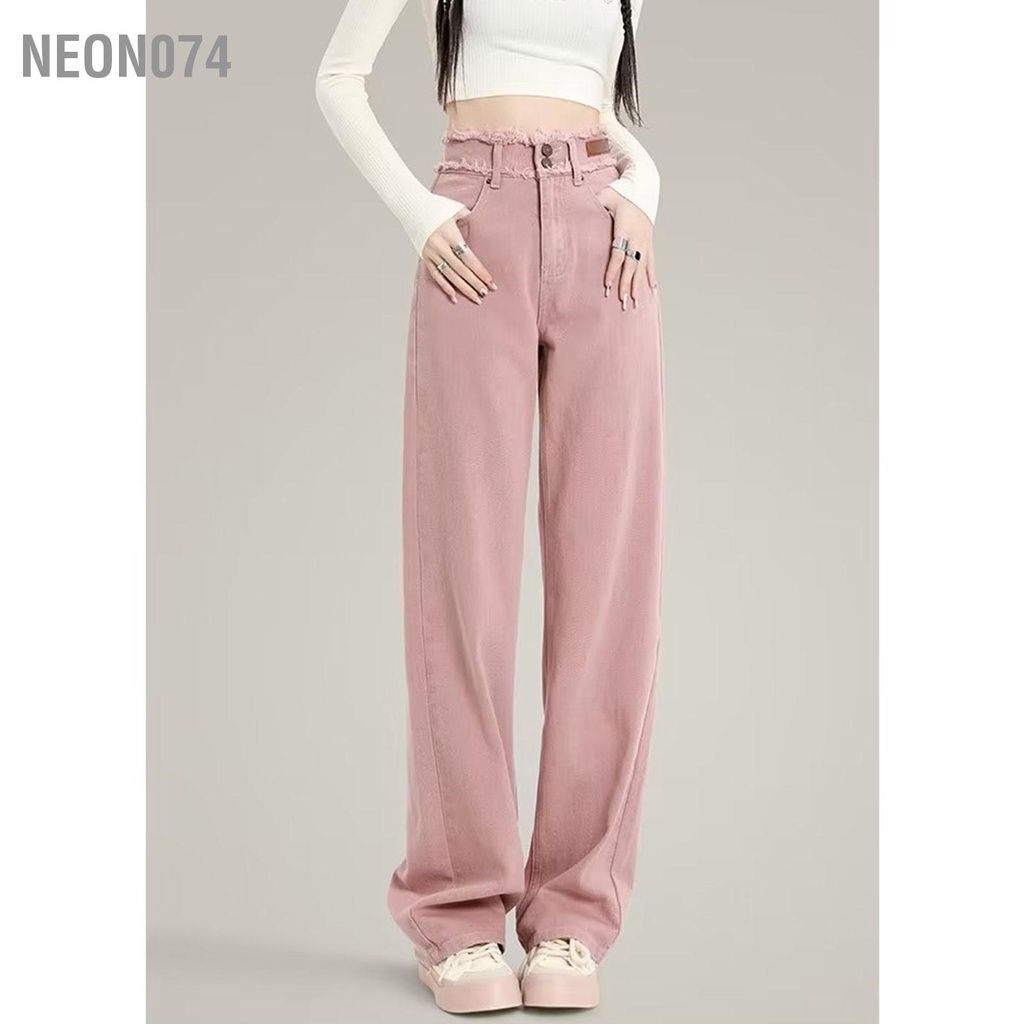 Neon074 Quần Tây Nữ Ống Rộng Chân Thẳng Cao Cấp Rời Thoải Mái Dài Cho Tiệc Hàng Ngày Du Lịch