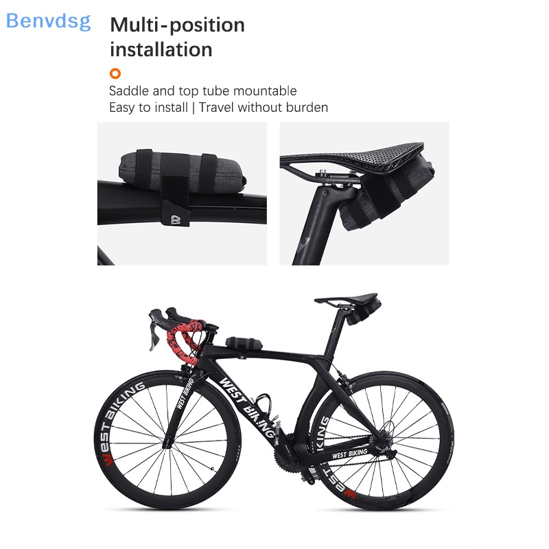 Túi Đựng Dụng Cụ Màu Đen Gắn Khung Trước Xe Đạp Tiện Dụng