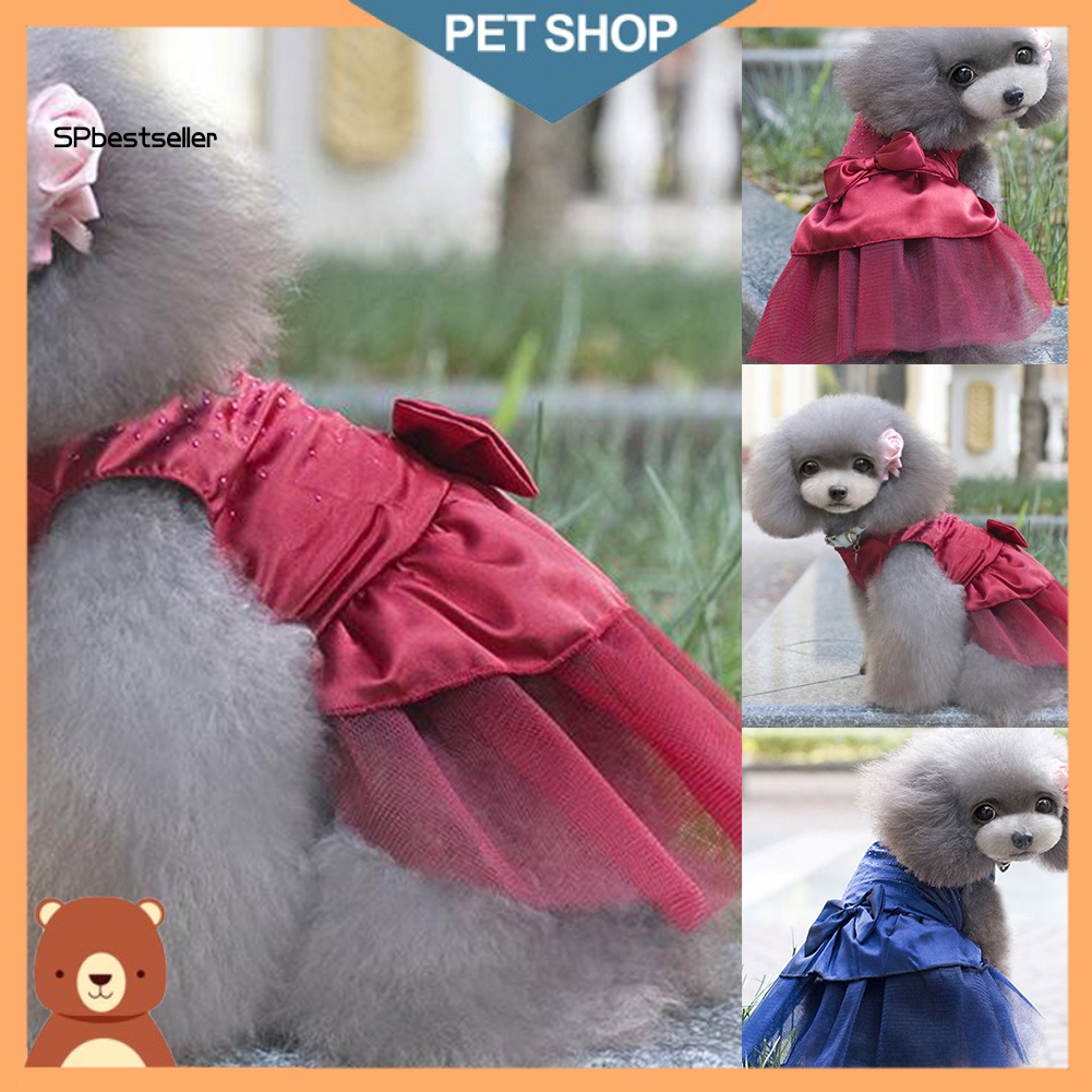 Đầm Xoè Tutu Phối Nơ Dễ Thương Cho Cún Cưng