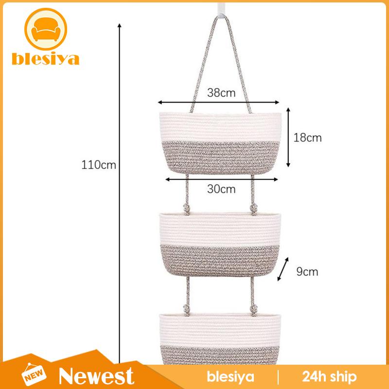 Giỏ Treo Đựng Đồ 3 Tầng Kích Thước Lớn Dùng Trong Nhà / Phòng Tắm / Để Bàn / Phòng Ngủ