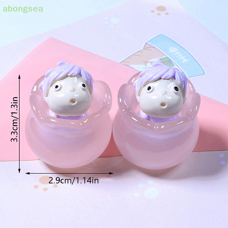 1 Phụ Kiện Trang Trí Hình Cá Hoạt Hình Mini Phát Quang DIY