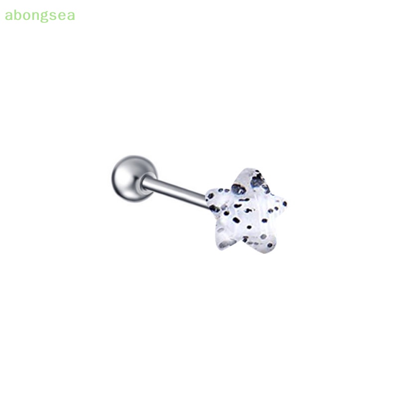 1 Khuyên Xỏ Cơ Thể Bằng Kim Loại Hình Quả Bóng Goth Thời Trang