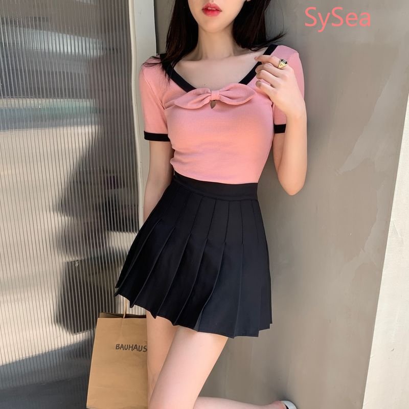 Áo Thun Nữ Ngắn Tay Cổ Tròn Thời Trang Hàn