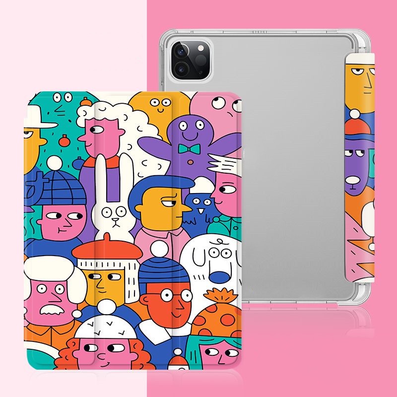 Ốp Bao Da Máy Tính Bảng TPU Mềm Có Khe Đựng Bút Chì Cho iPad Gen10 7 / 8 / 9 Air4 Air5 Pro11 "Pro12.9" mini6