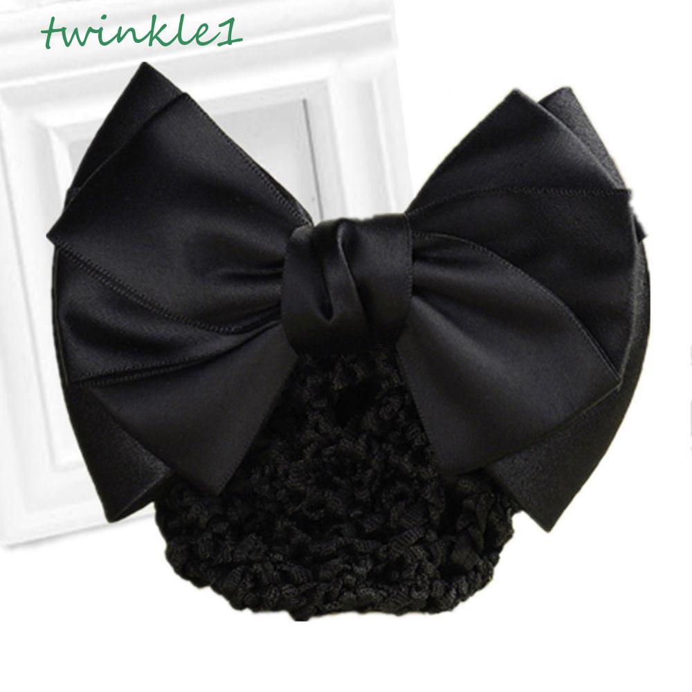 Kẹp Tóc Nơ Bằng Satin Màu Trơn Thời Trang Dành Cho Nữ