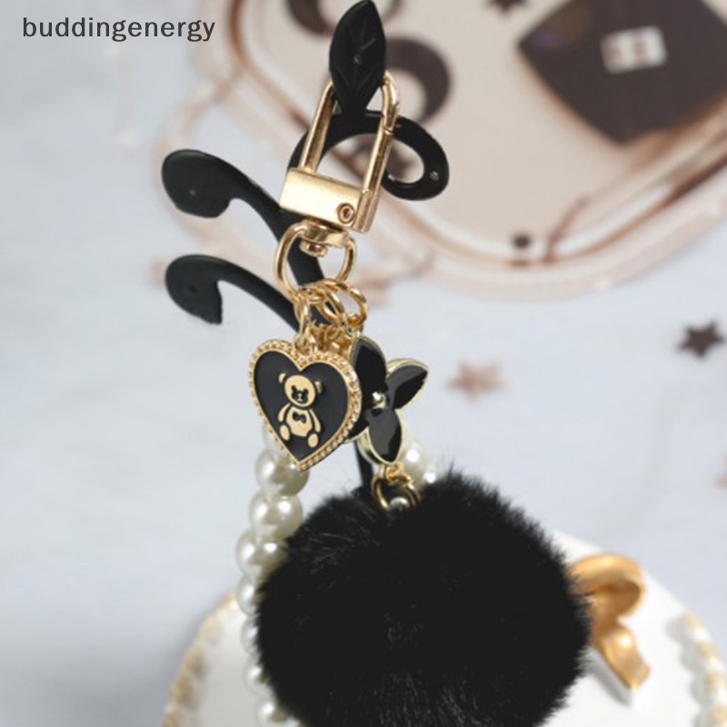 {BUDDI} Ins Mới Móc Khóa Hình Gấu Hồng Đen Đáng Yêu Dành Cho Nữ {Buddingergy}