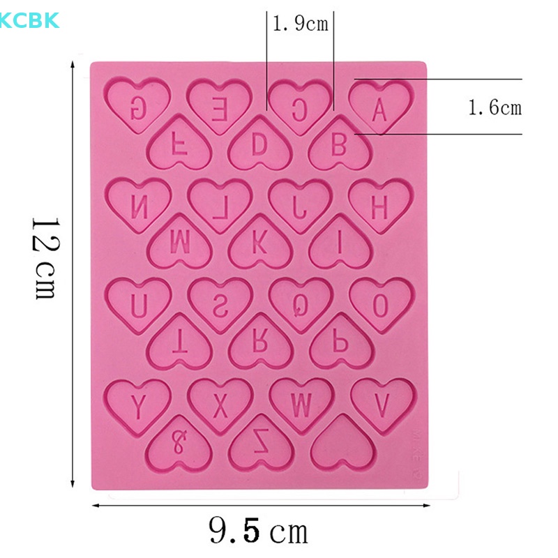 Khuôn Silicone Làm Bánh Tạo Hình Trái Tim Và Chữ Cái 3D Độc Đáo Tiện Dụng