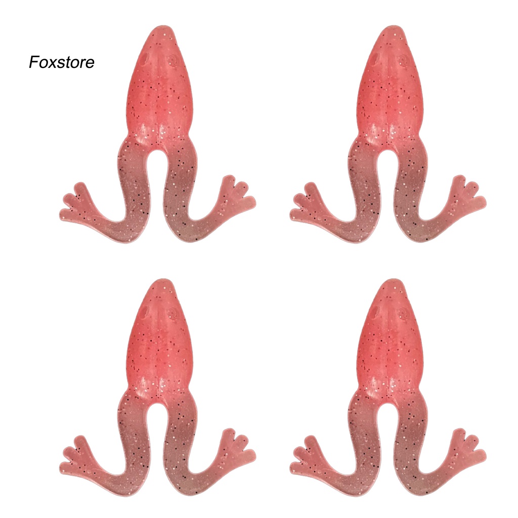 Set 4 Mồi Câu Cá Giả Hình Ếch Mềm Co Giãn