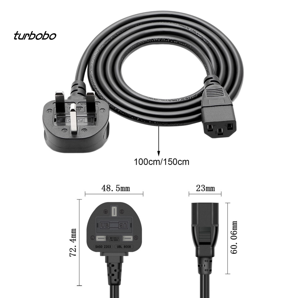 Dây Cáp Nguồn 3PIN UK Plug Chất Lượng Cao