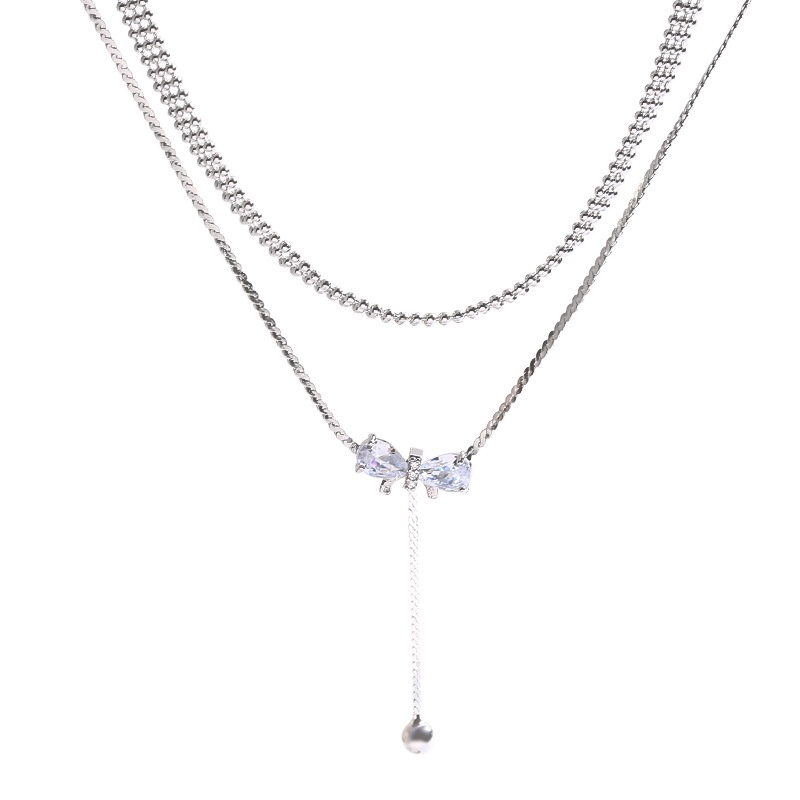 Vòng cổ Hai Lớp Đính Đá zircon Sang Trọng