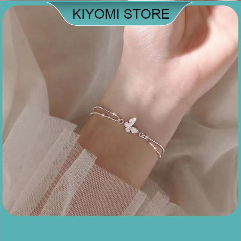 Vòng tay nữ hình bướm mẫu mới tuyệt đẹp cho nữ cá tính dễ thương VT401