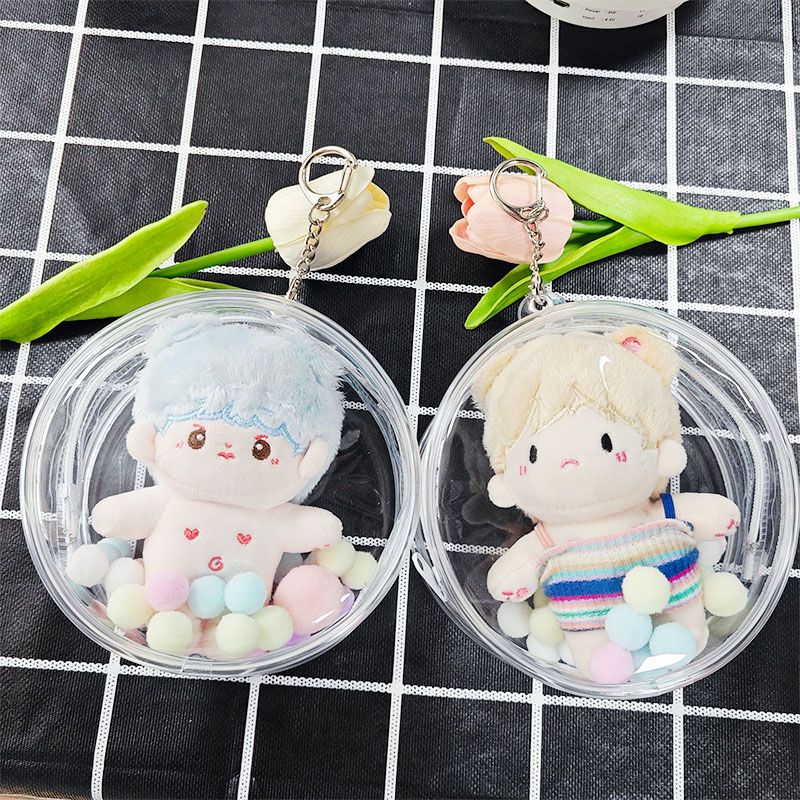 Túi Cotton Tròn 10CM 10CM Trong Suốt Đựng Búp Bê Nhồi Bông Đi Bộ Cho Bé