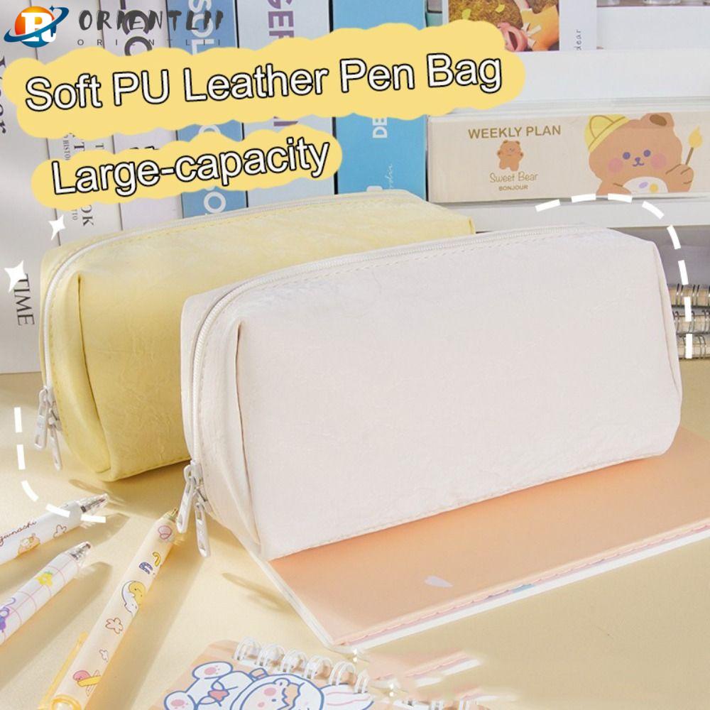 Túi Đựng Bút Bằng Da PU Thiết Kế Sáng Tạo Cho Học Sinh Ốp