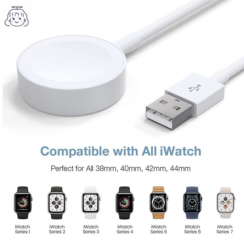 Bộ Sạc Nhanh Không Dây USB Từ Tính Cho iWatch Series 7 6 5 4 3 2 1 Se 38mm 40mm 42mm 44mm Jk