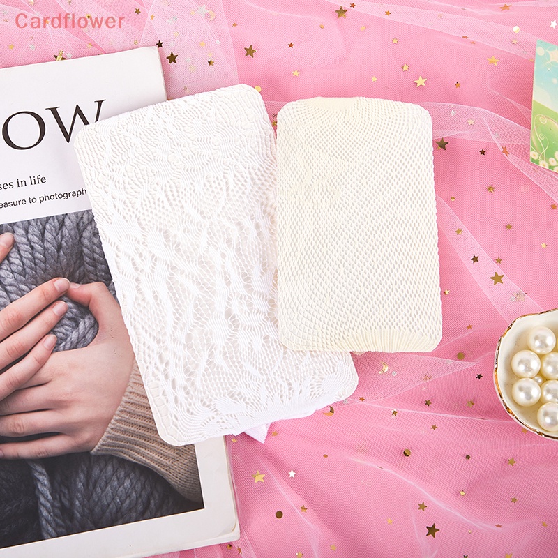 < Cardflower > Vớ Lưới Dài Đến Bắp Chân Thoáng Khí Co Giãn Mềm Mại In Họa Tiết Hoa Hình Thoi Rỗng Thời Trang JK Thoáng Khí