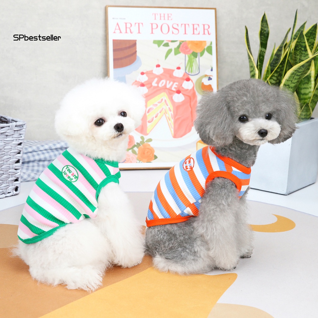 Bộ Đồ Ngủ Họa Tiết Kẻ Sọc Dễ Thương Thoải Mái Dành Cho Thú Cưng