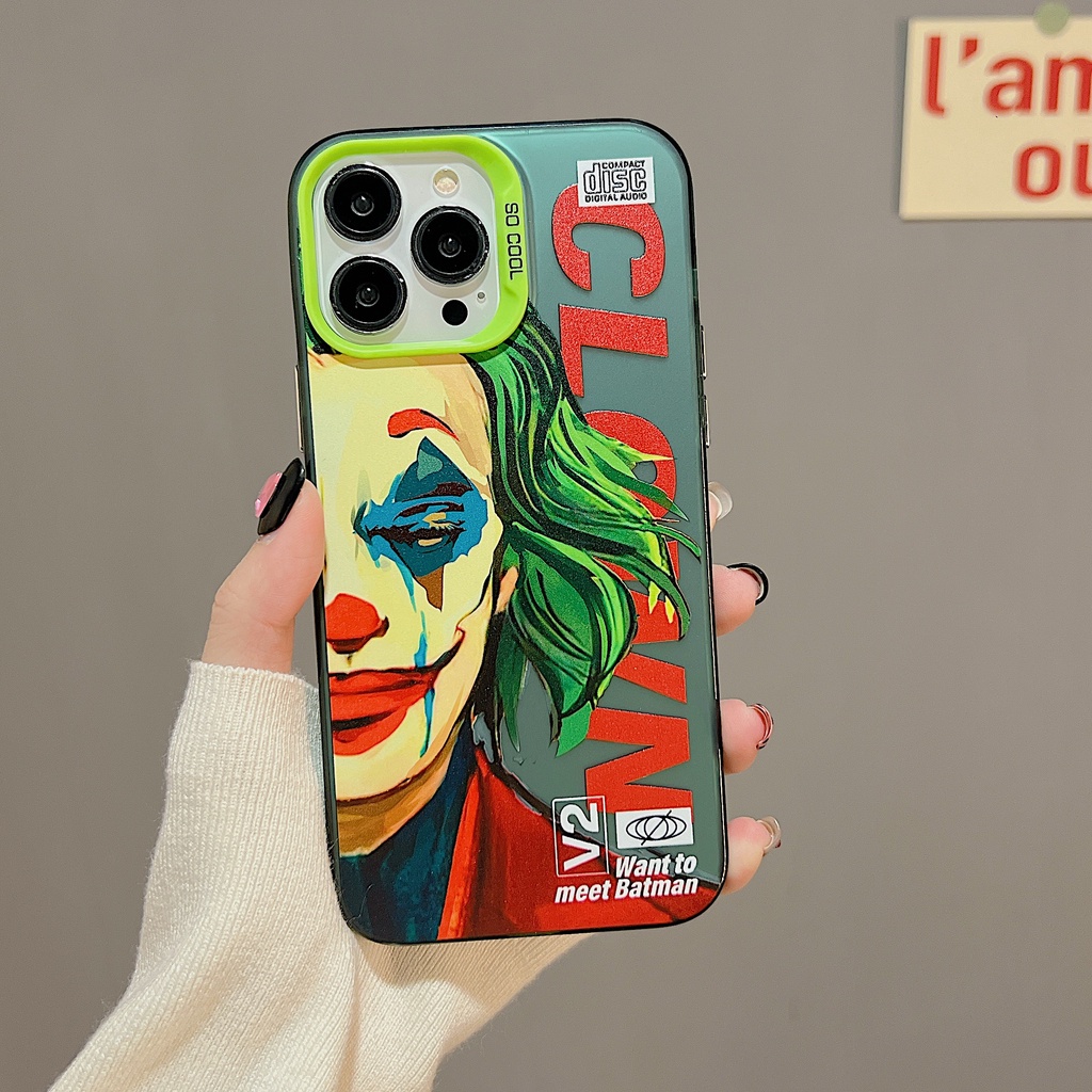 Ốp Điện Thoại tpu Mềm Trong Suốt Chống Sốc Họa Tiết Chú Hề Cho iPhone 11 13 12 14 PRO MAX